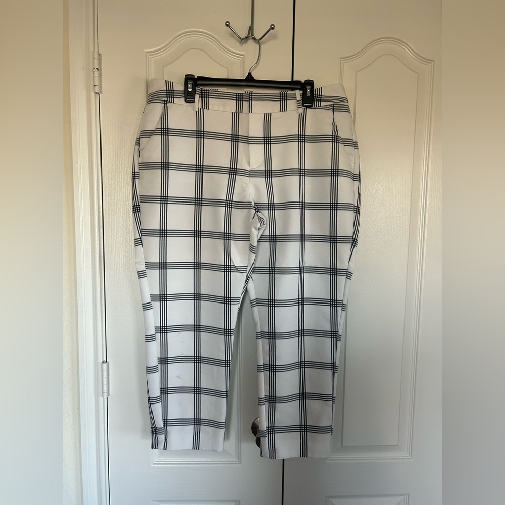 White & Black Striped Trousers